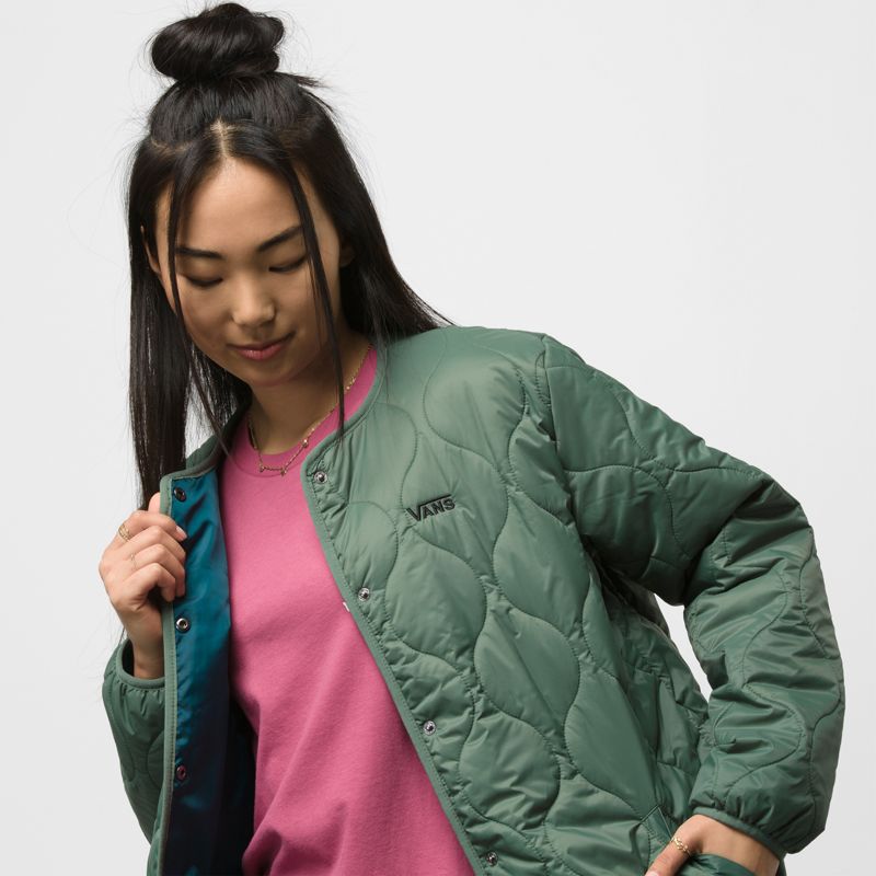 Chaquetas Vans Forces Mujer Verdes | Mexico-EUH863941