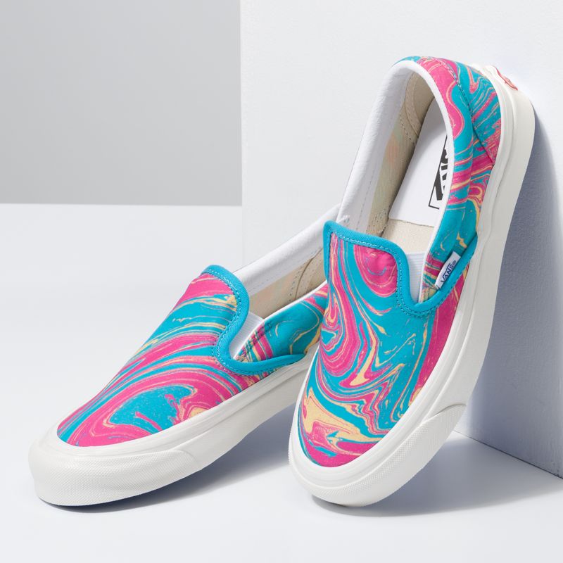 Mocassins Vans Anaheim Factory Classic 98 DX Mujer Rosas Azules | Mexico-CYO825496