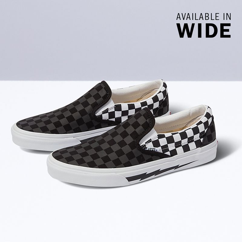 Mocassins Vans Anchos Hombre Blancos Negros | Mexico-HPD420891