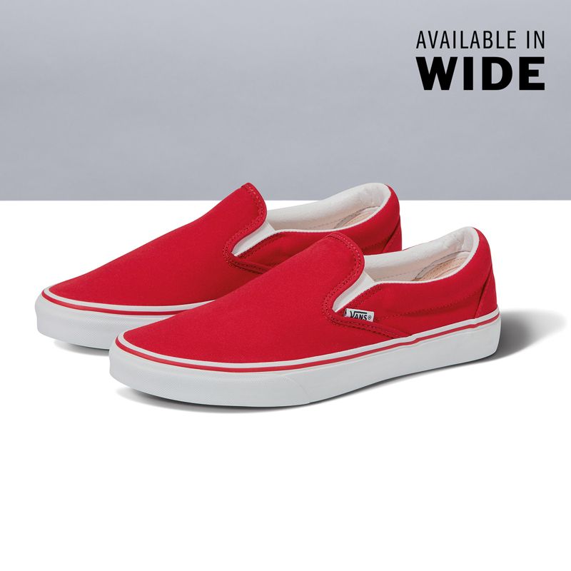 Mocassins Vans Anchos Hombre Rojos | Mexico-RSX145678