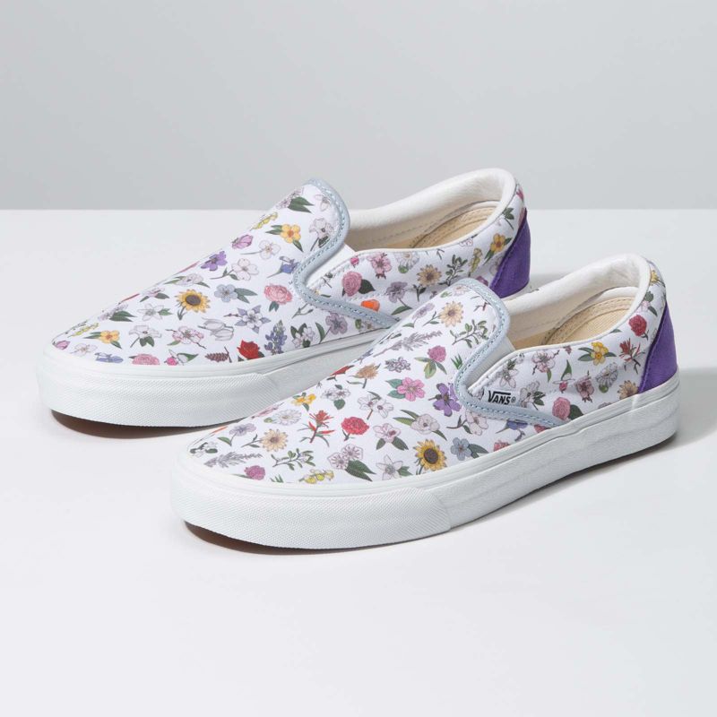 Mocassins Vans Anchos Mujer Flores | Mexico-VBT689537