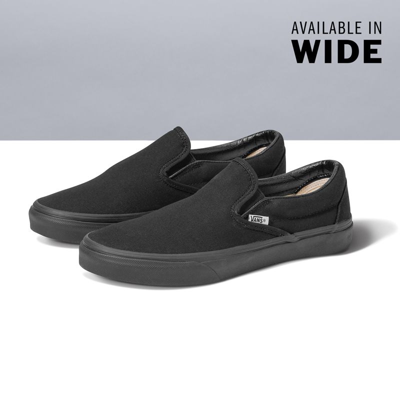 Mocassins Vans Anchos Mujer Negros | Mexico-WRP068245