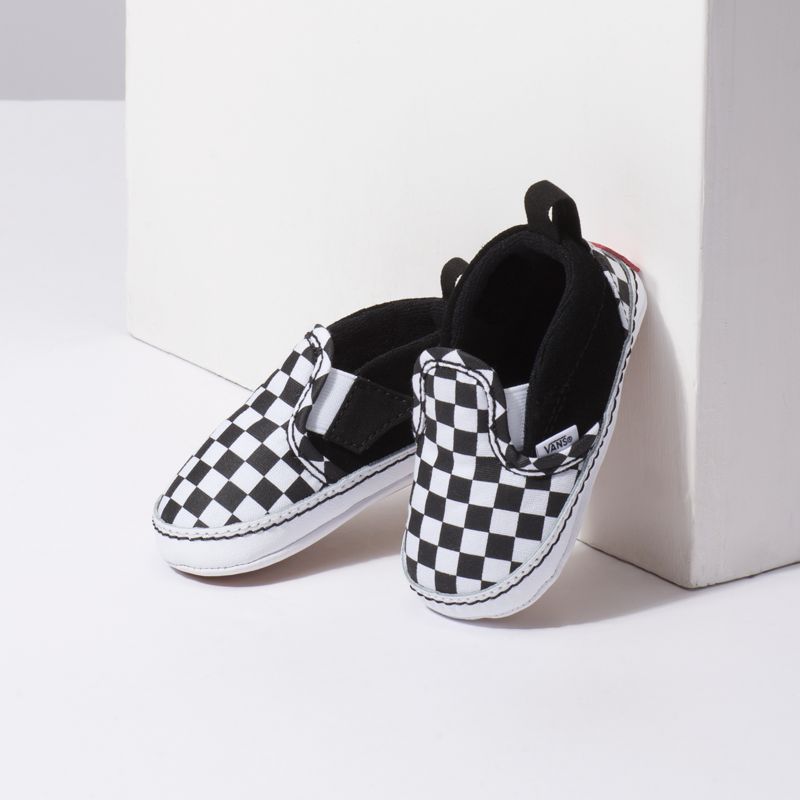 Mocassins Vans Checker Niños Negros Blancos | Mexico-SET054613