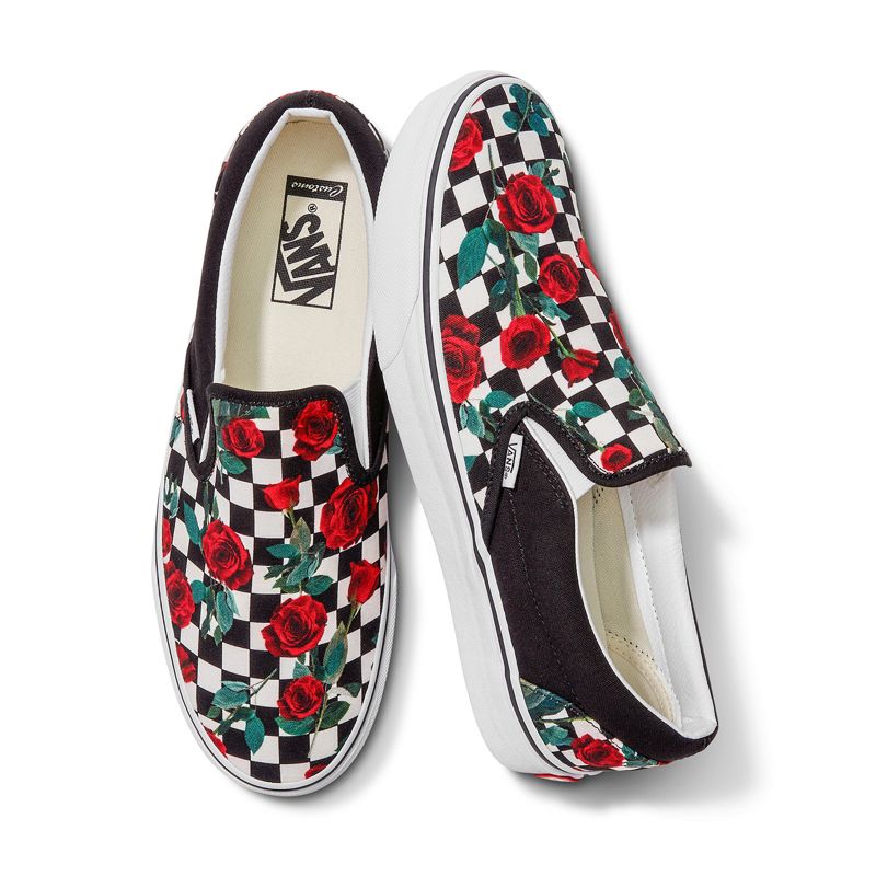 Mocassins Vans Checkerboard Anchos Hombre Rosas | Mexico-VTL695012