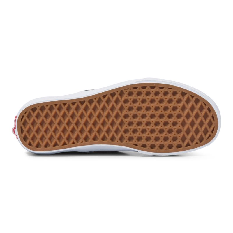 Mocassins Vans Checkerboard Classic Hombre Kaki Blancos | Mexico-LMP427539