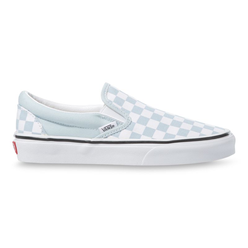 Mocassins Vans Checkerboard Hombre Azules Blancos | Mexico-QBN179463