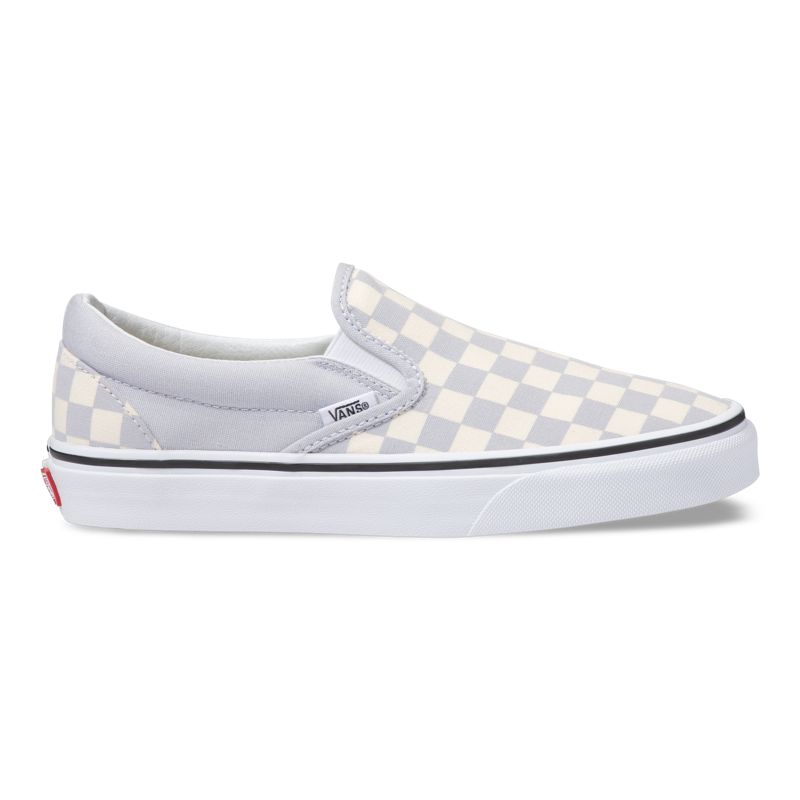 Mocassins Vans Checkerboard Hombre Grises Blancos | Mexico-TVE125048