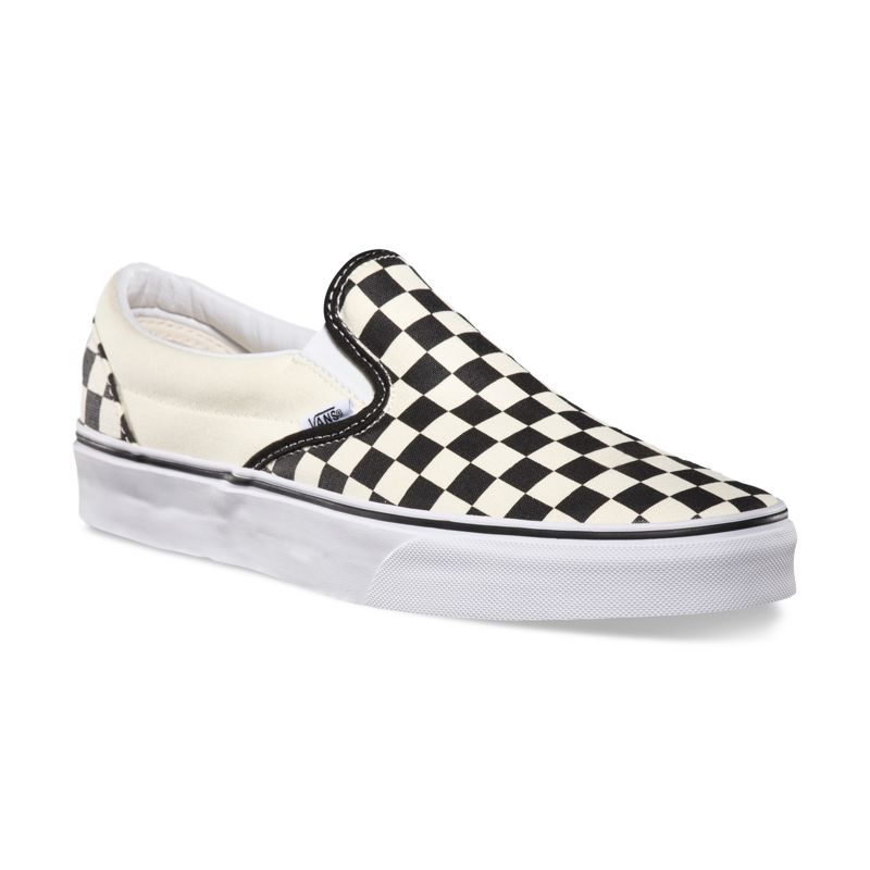 Mocassins Vans Checkerboard Hombre Negros Blancos | Mexico-HXM734289