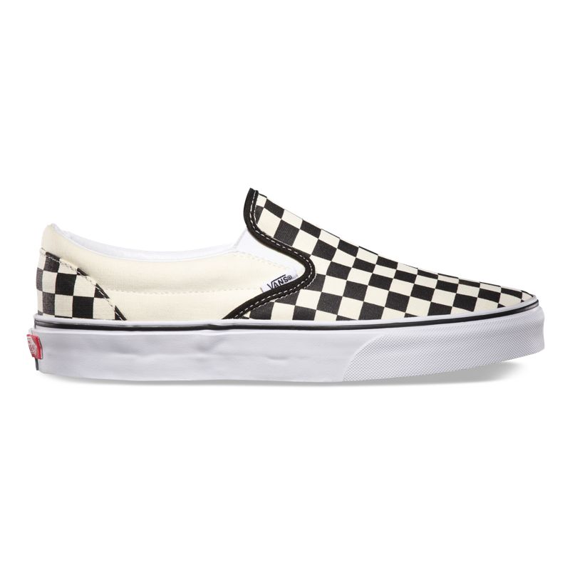 Mocassins Vans Checkerboard Hombre Negros Blancos | Mexico-HXM734289