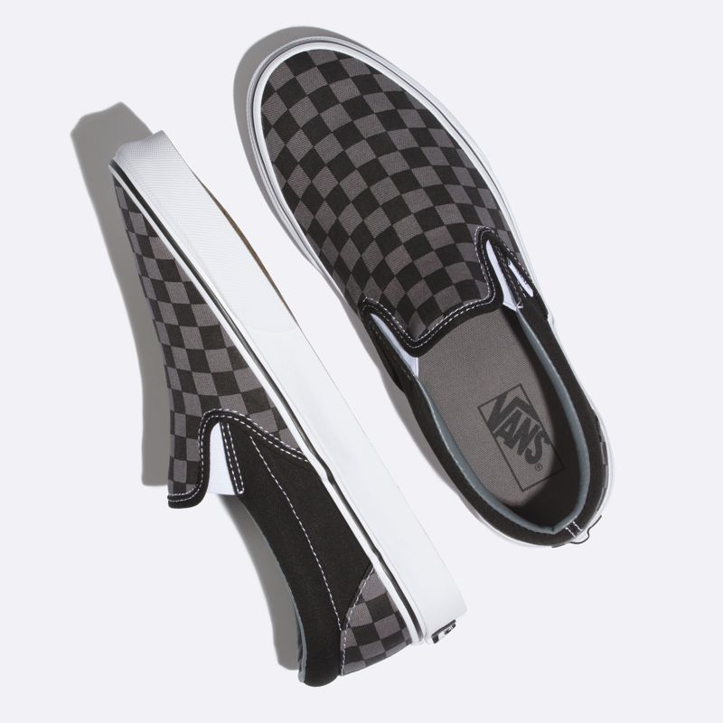 Mocassins Vans Checkerboard Hombre Negros | Mexico-JND608917