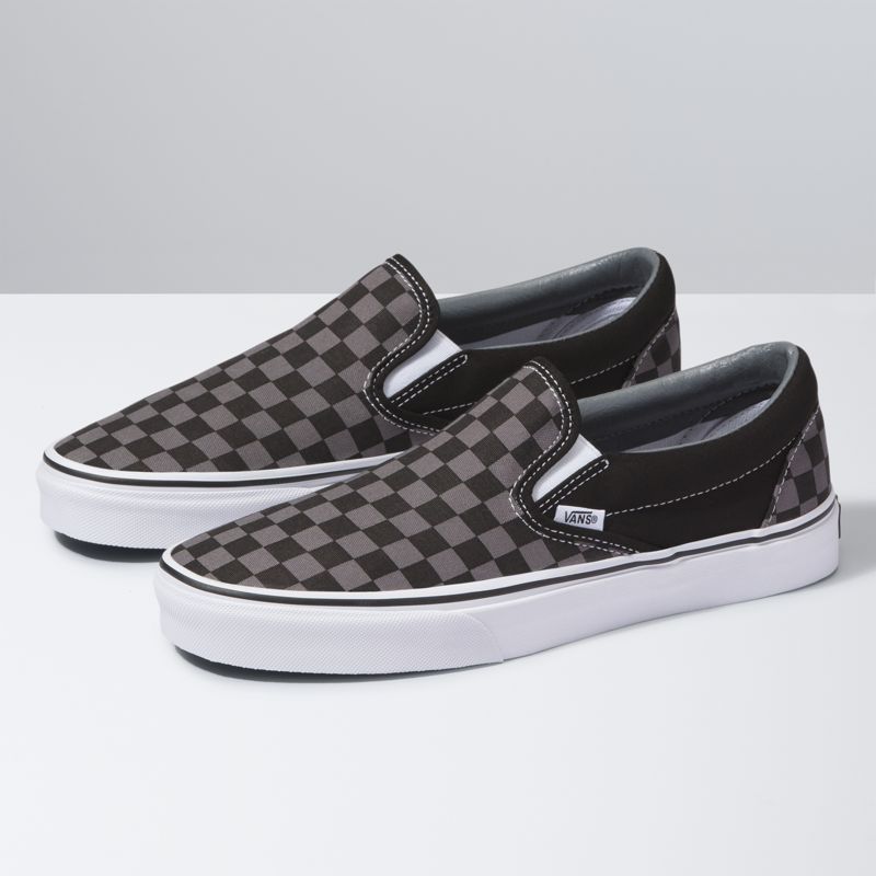 Mocassins Vans Checkerboard Hombre Negros | Mexico-JND608917