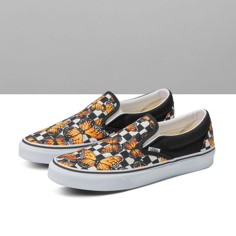 Mocassins Vans Checkerboard Mujer Butterfly | Mexico-NDU057891