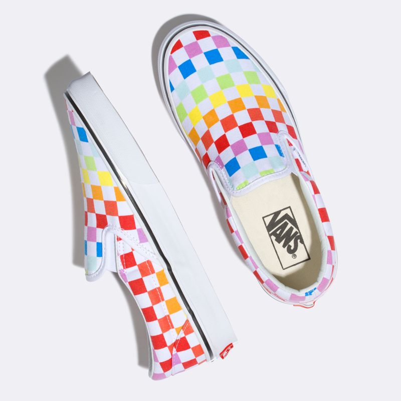 Mocassins Vans Checkerboard Niños Multicolor Blancos | Mexico-FXJ583762