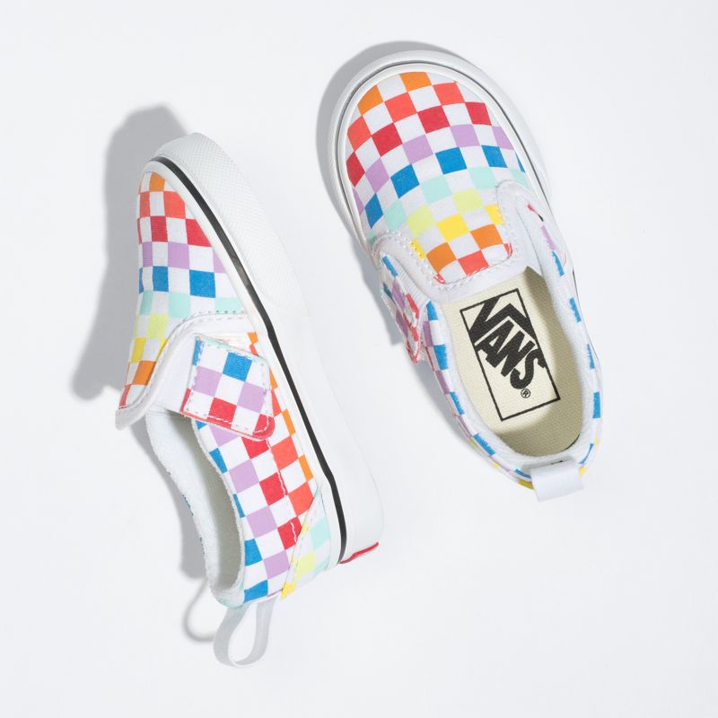 Mocassins Vans Checkerboard Niños Multicolor Blancos | Mexico-PNA697583