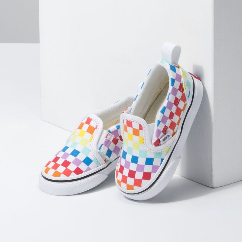 Mocassins Vans Checkerboard Niños Multicolor Blancos | Mexico-PNA697583