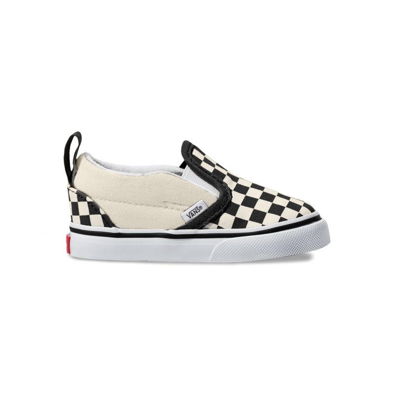 Mocassins Vans Checkerboard Niños Negros Blancos | Mexico-KZN417326