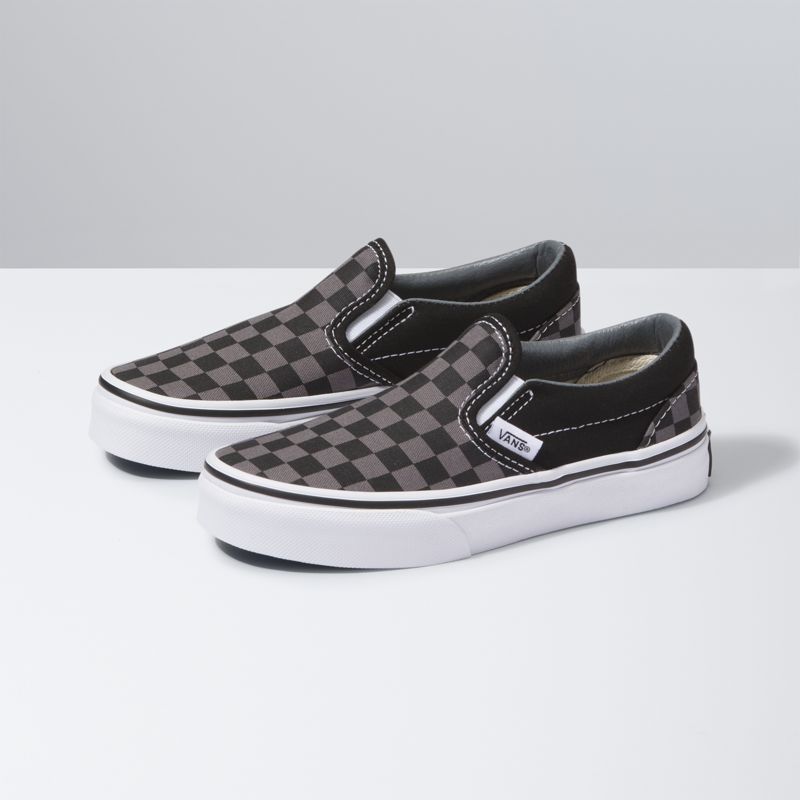 Mocassins Vans Checkerboard Niños Negros | Mexico-ZFS718350