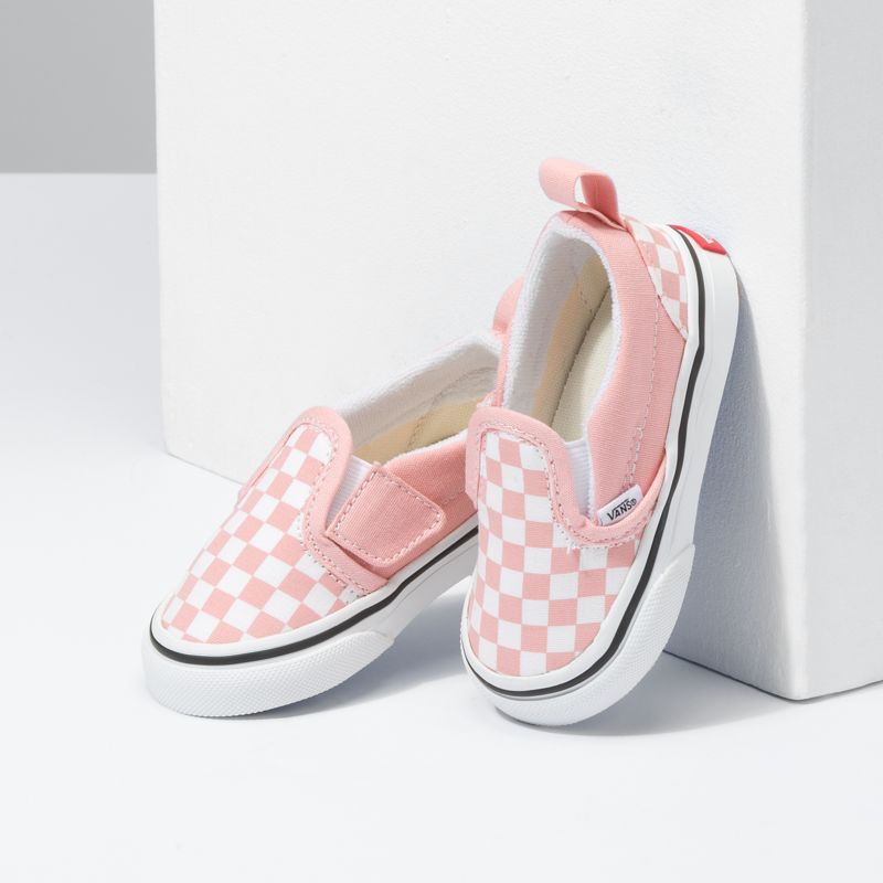 Mocassins Vans Checkerboard Niños Rosas Blancos | Mexico-VNB862507