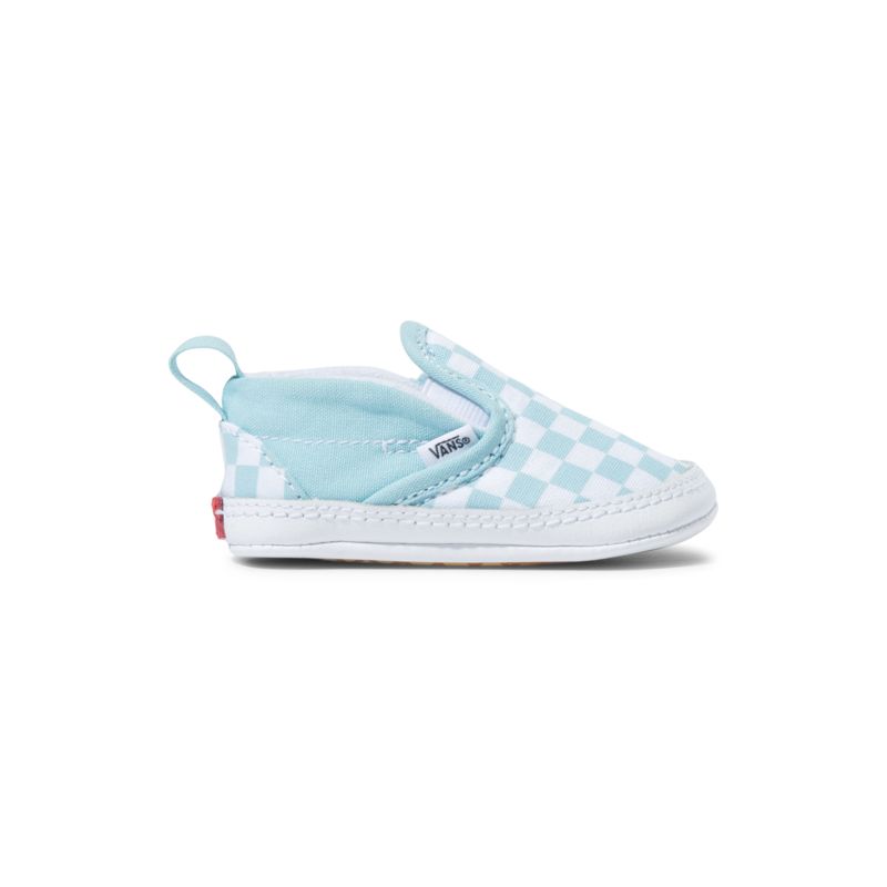 Mocassins Vans Checkerboard Niños Turquesa Claro Blancos | Mexico-PQB890217