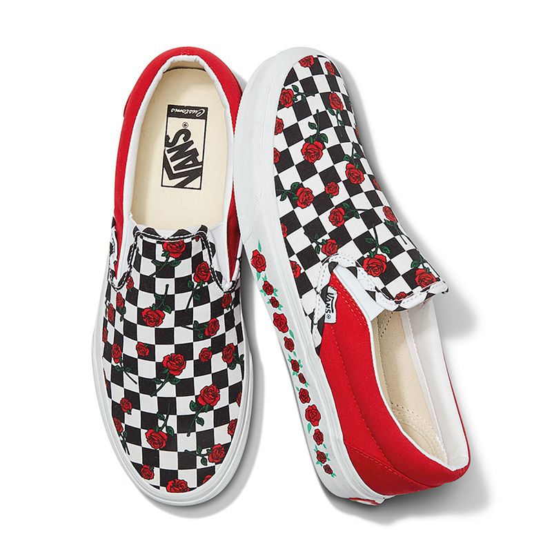 Mocassins Vans Checkerboard Old Skool Mujer Rosas | Mexico-QHN247851