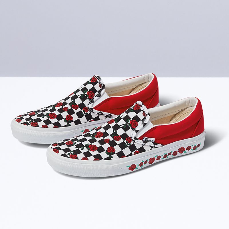 Mocassins Vans Checkerboard Old Skool Mujer Rosas | Mexico-QHN247851