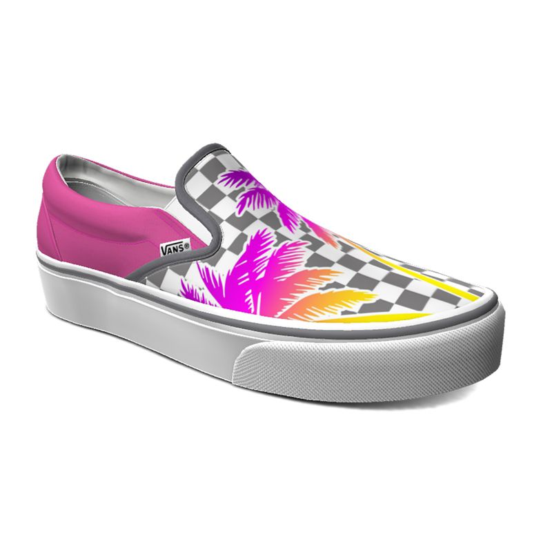 Mocassins Vans Checkerboard Palm Mujer Multicolor | Mexico-VBU856430