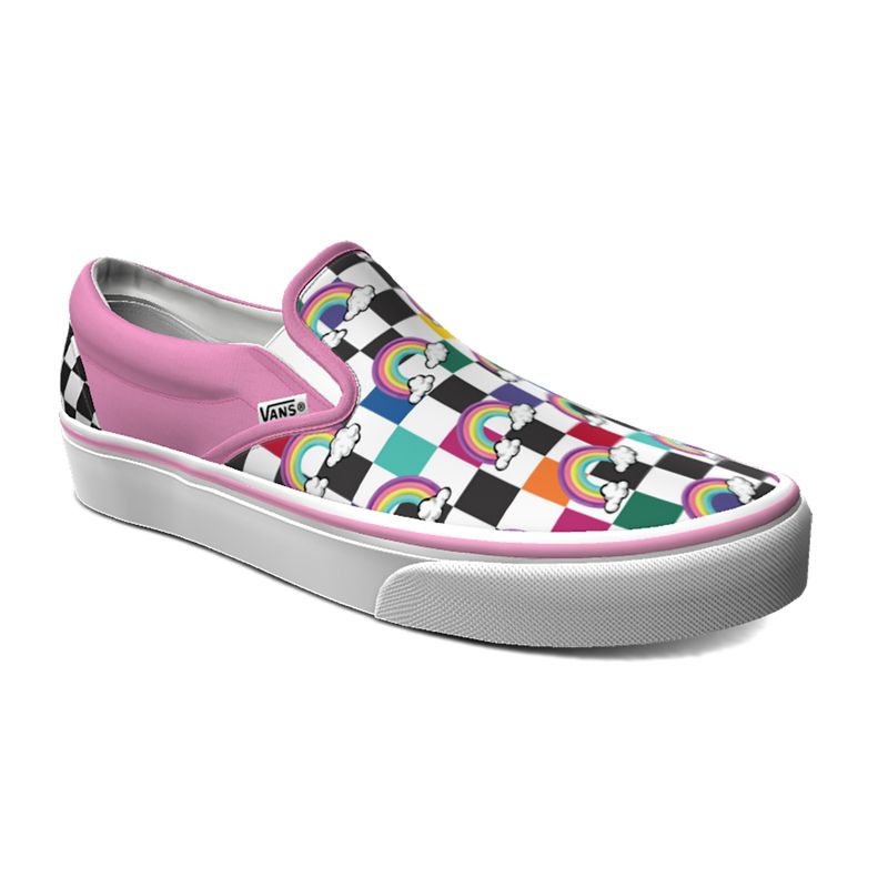 Mocassins Vans Checkerboard Rainbows Mujer Multicolor | Mexico-PLQ614297