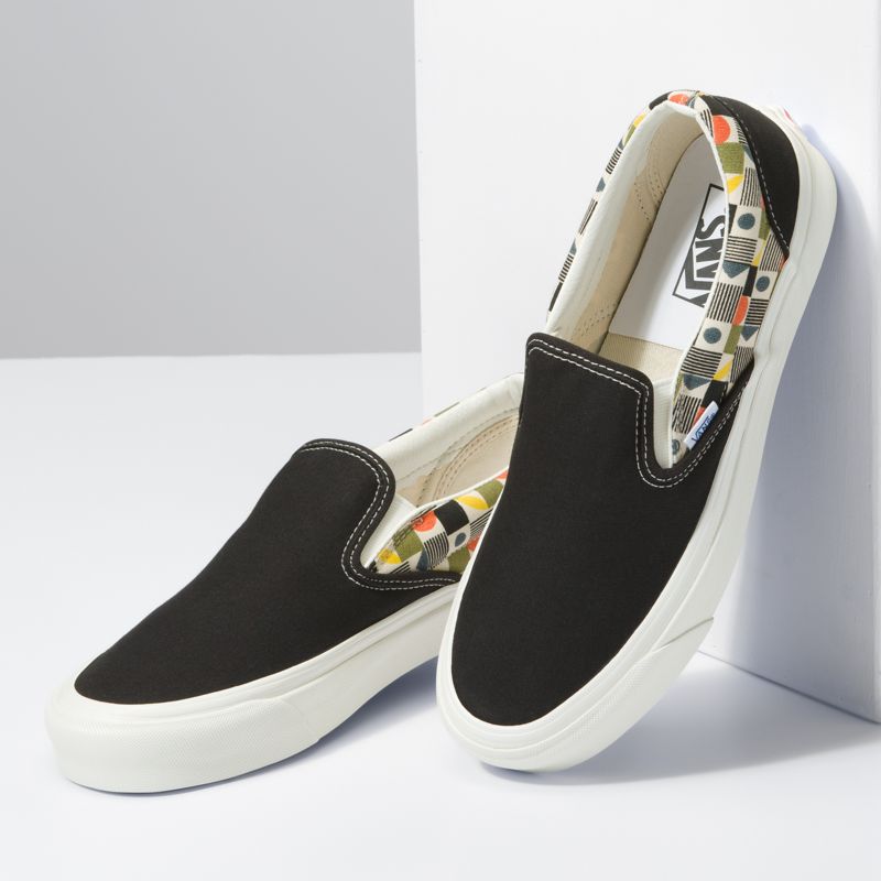 Mocassins Vans Classic 98 DX Mujer Negros Blancos | Mexico-DYV651032