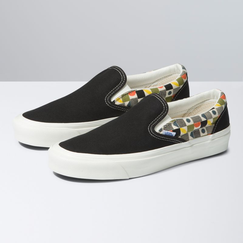 Mocassins Vans Classic 98 DX Mujer Negros Blancos | Mexico-DYV651032