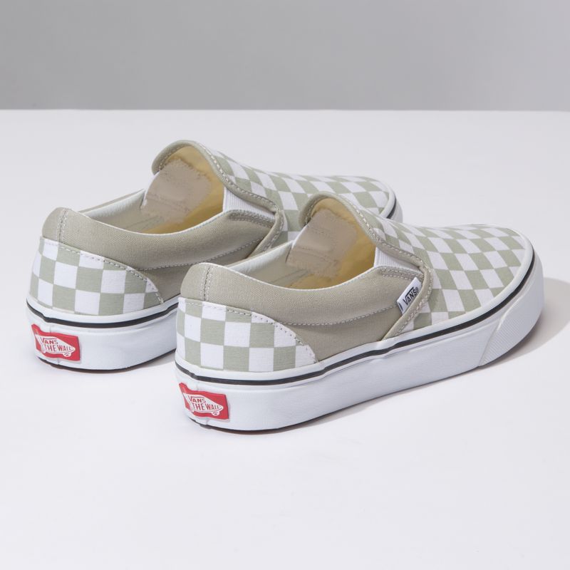 Mocassins Vans Classic Hombre Verde Oliva Blancos | Mexico-IRF367540