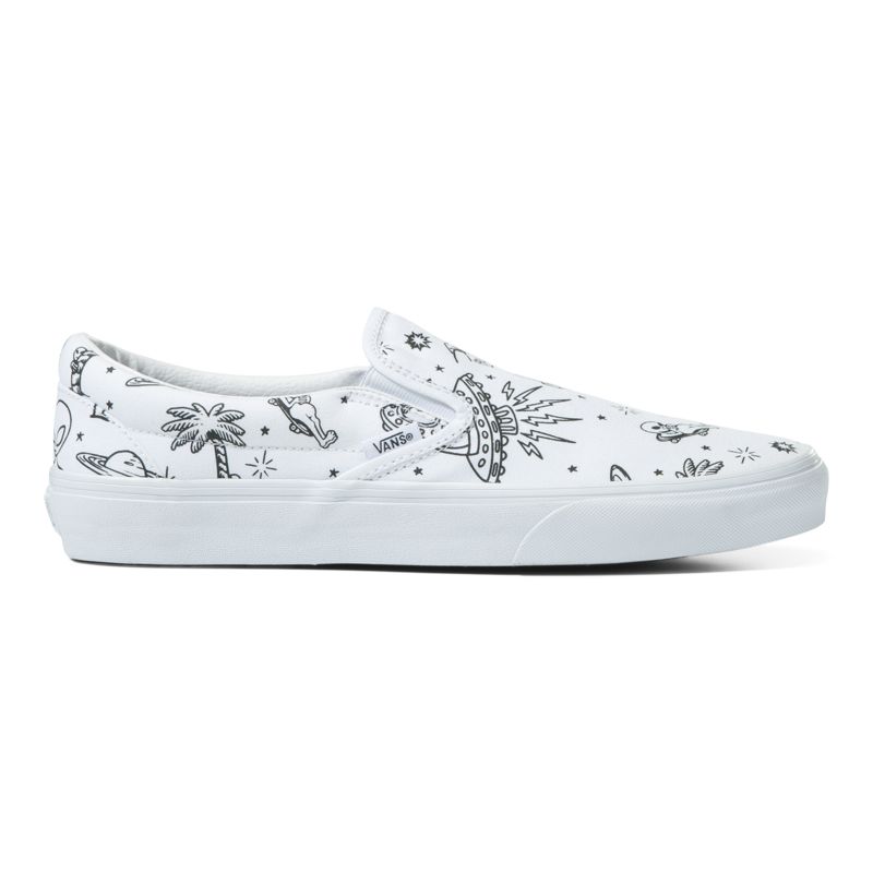 Mocassins Vans Classic Mujer Blancos Morados | Mexico-KDE438697