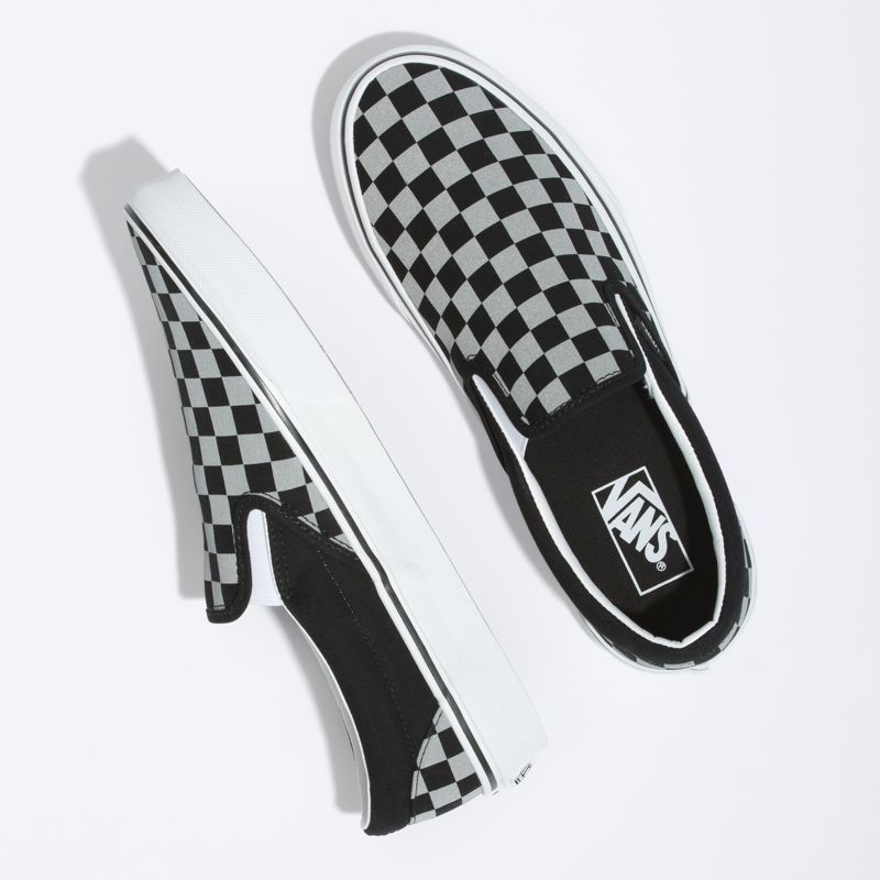 Mocassins Vans Classic Mujer Blancos Negros | Mexico-RAF624839