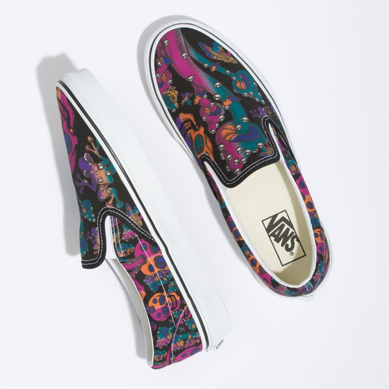 Mocassins Vans Classic Mujer Negros Multicolor | Mexico-EFL567942