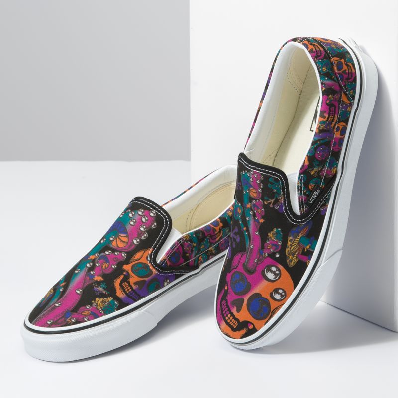 Mocassins Vans Classic Mujer Negros Multicolor | Mexico-EFL567942