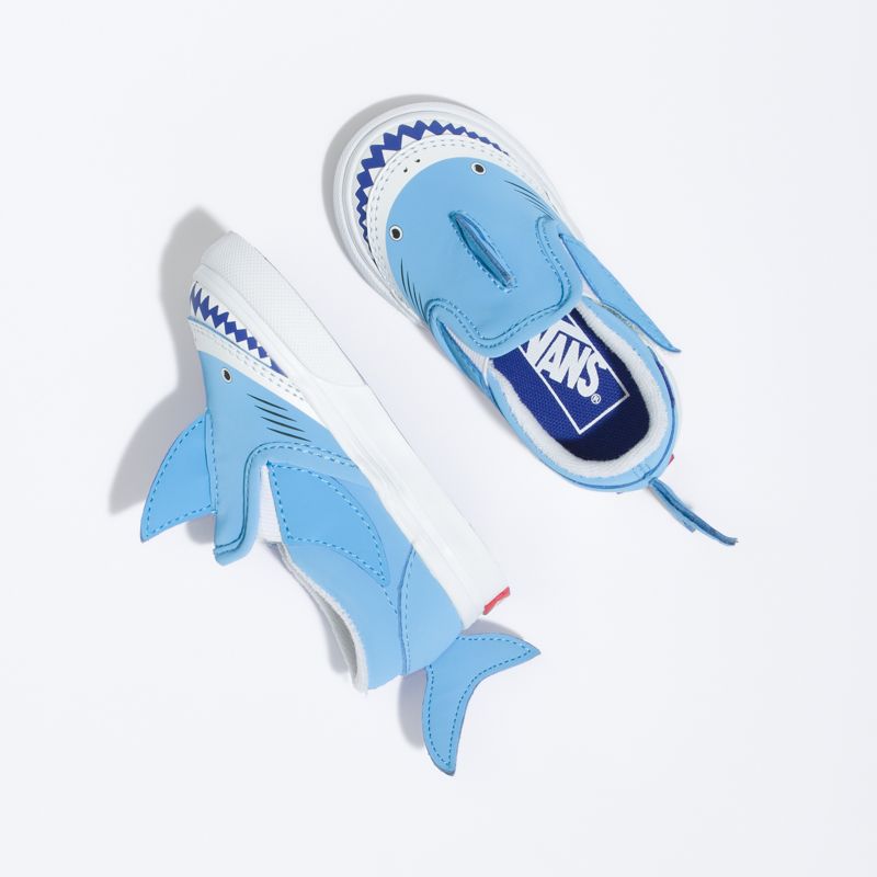 Mocassins Vans Classic Niños Azules Blancos | Mexico-MUC531298