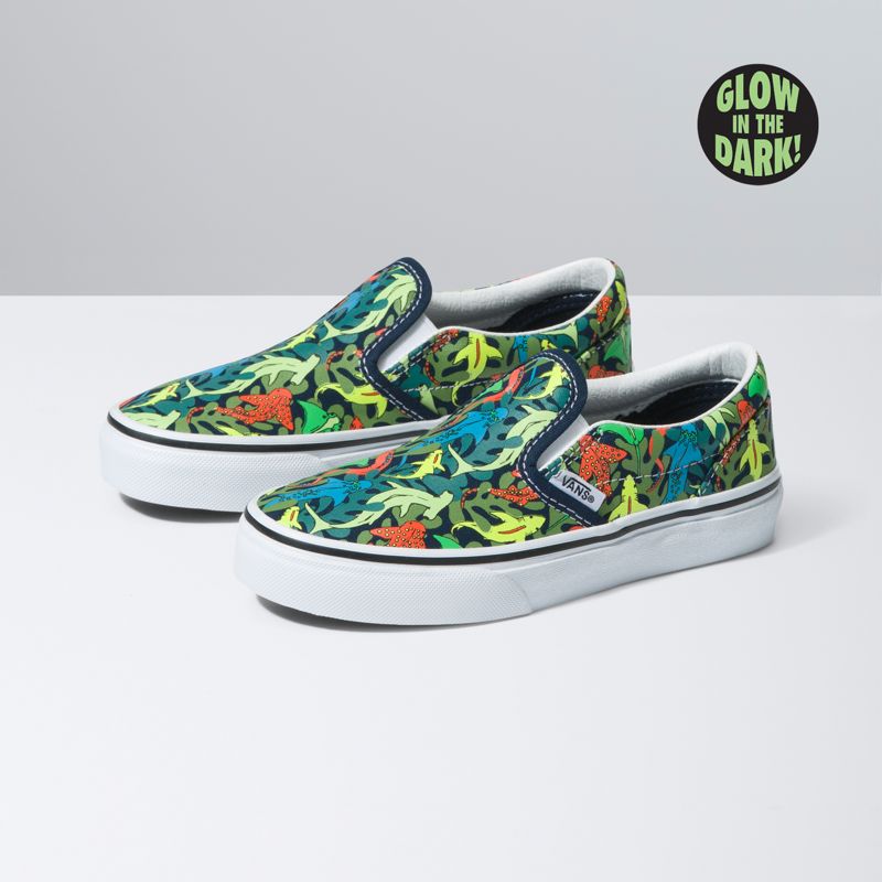 Mocassins Vans Classic Niños Grises Oscuro Azules | Mexico-RUZ056392