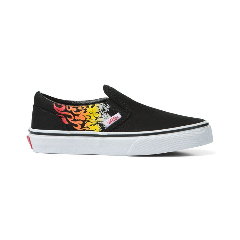 Mocassins Vans Classic Niños Rojos Negros | Mexico-QKC720864