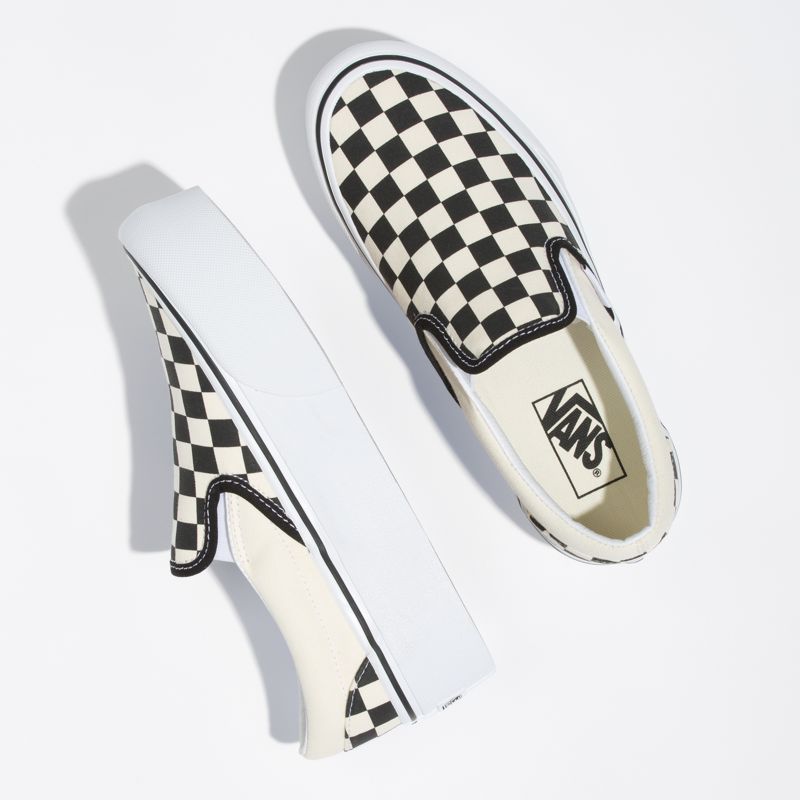 Mocassins Vans Classic Stackform Mujer Negros Blancos | Mexico-UYH697384