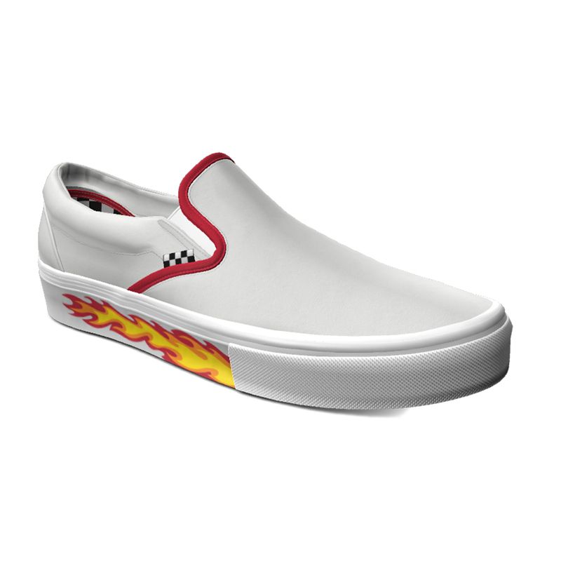 Mocassins Vans Cuero Hombre Blancos | Mexico-DZF482956