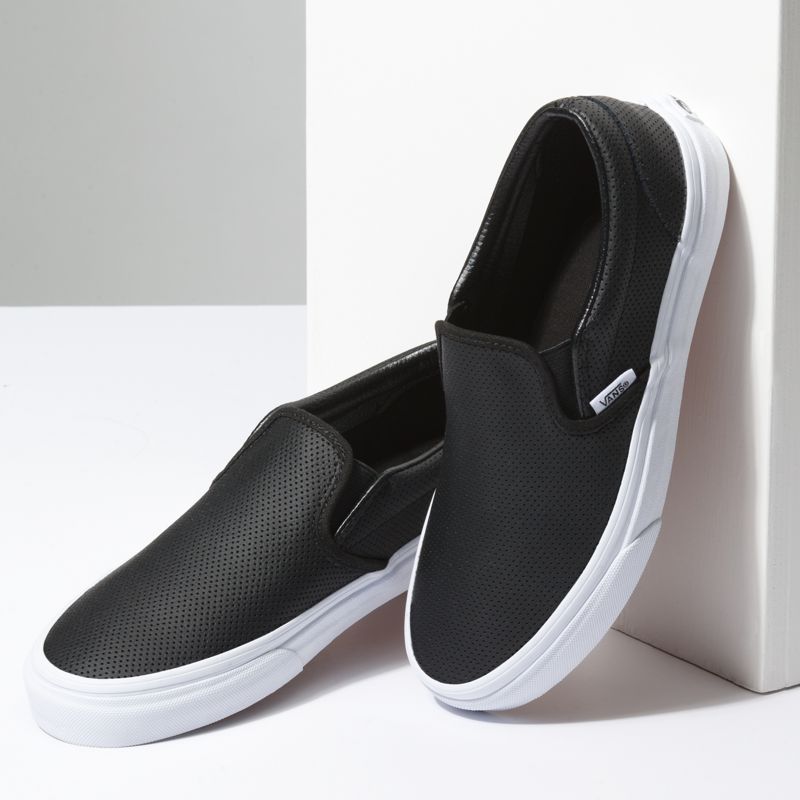 Mocassins Vans Perf Cuero Mujer Negros | Mexico-YBN623487