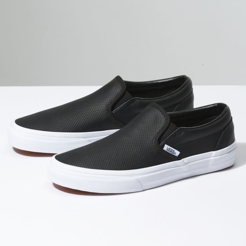 Mocassins Vans Perf Cuero Mujer Negros | Mexico-YBN623487