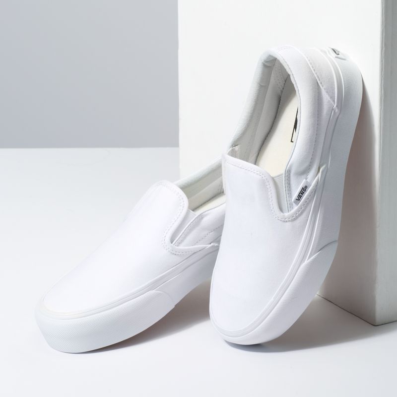 Mocassins Vans Plataforma Hombre Blancos | Mexico-RNZ209173