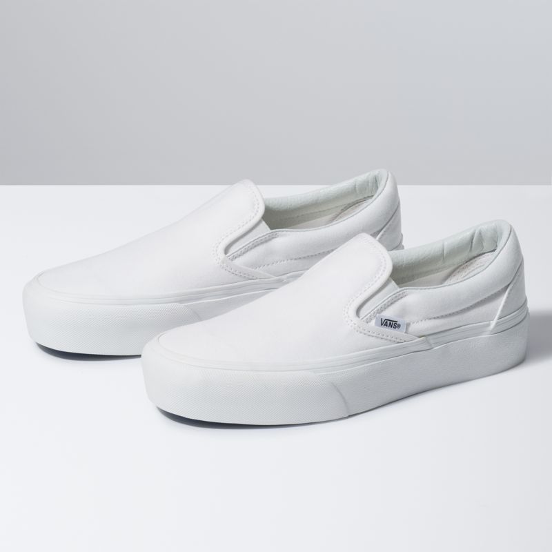 Mocassins Vans Plataforma Hombre Blancos | Mexico-RNZ209173