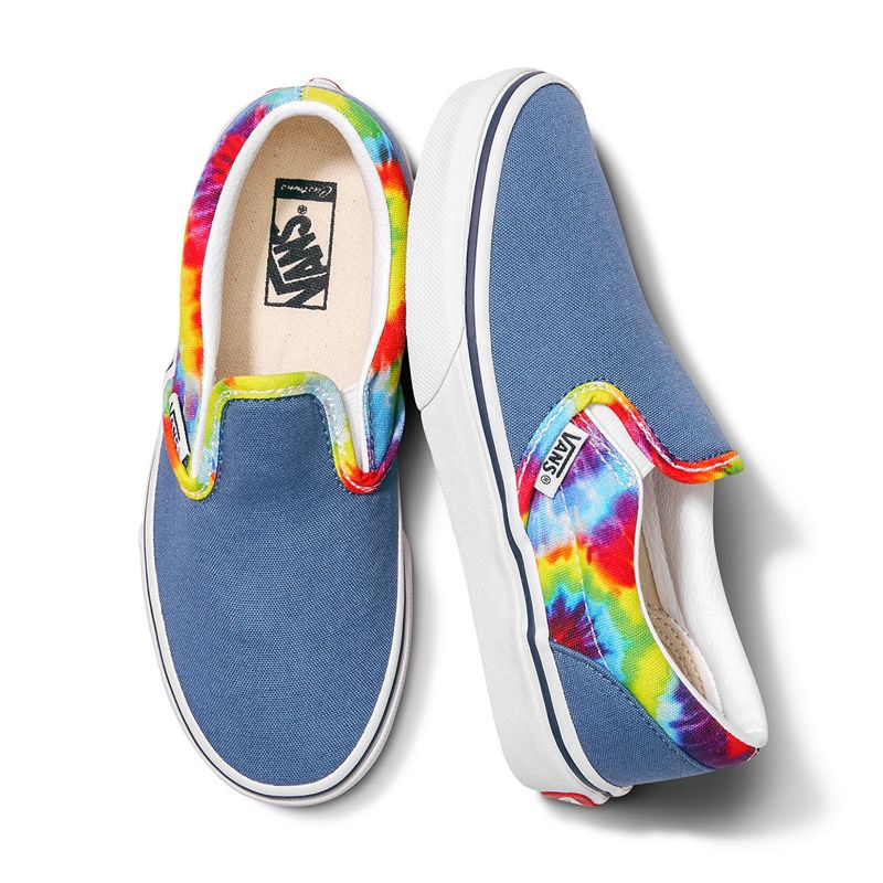 Mocassins Vans Tie Dye Niños Azules Claro | Mexico-XWJ917852