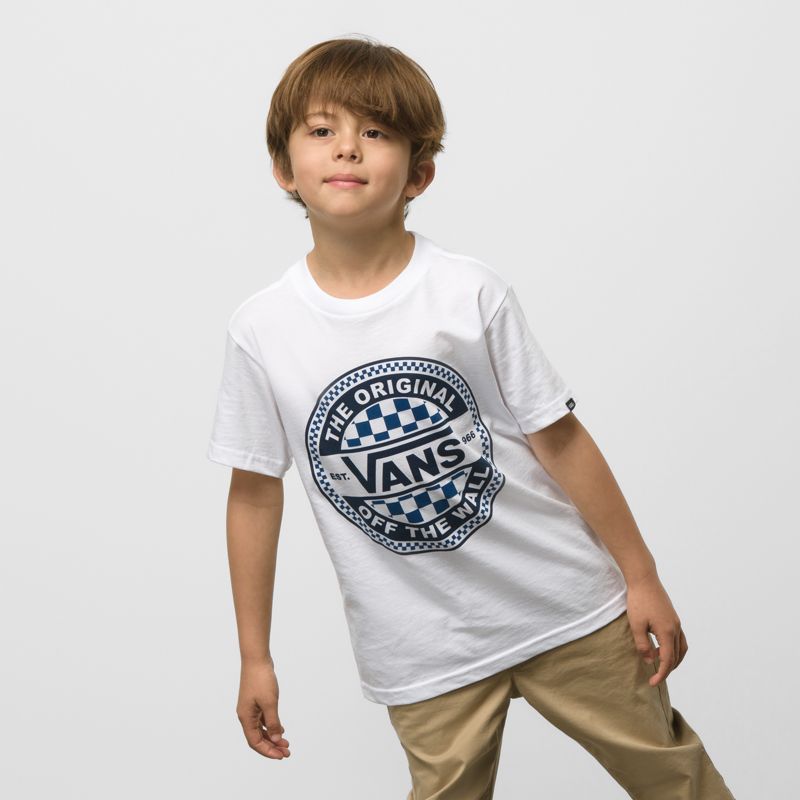 Niño Pequeño Vans Circled Checker Niños Blancos | Mexico-BVX605841