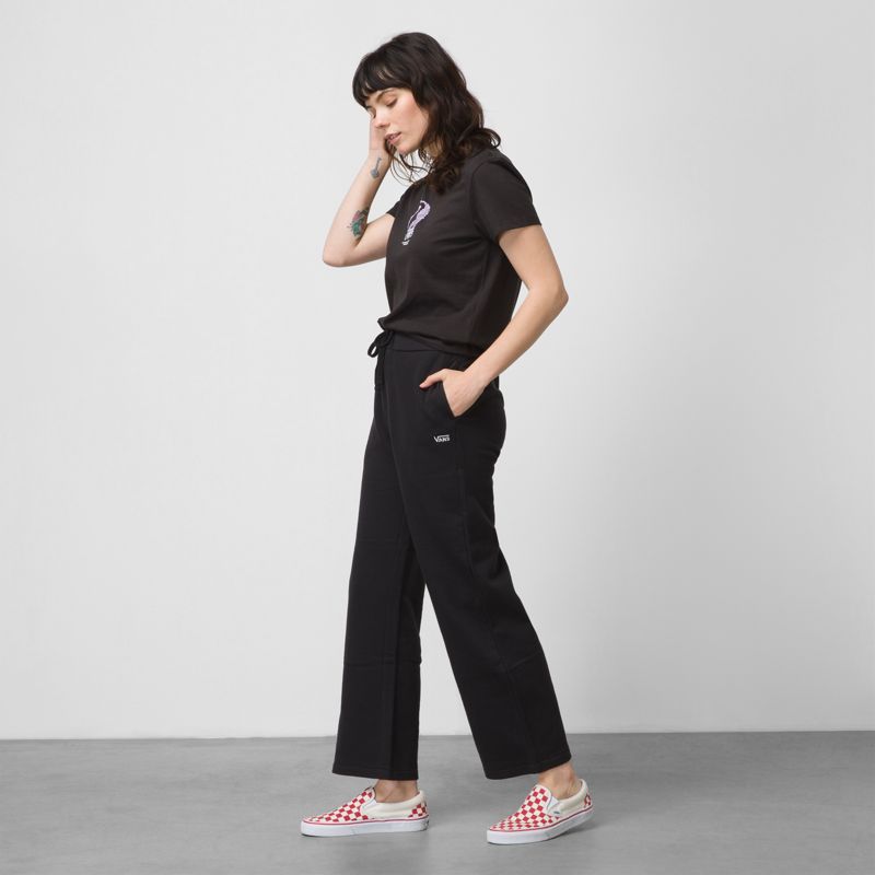 Pantalones Vans Day Off Cropped Mujer Negros | Mexico-XQF280154