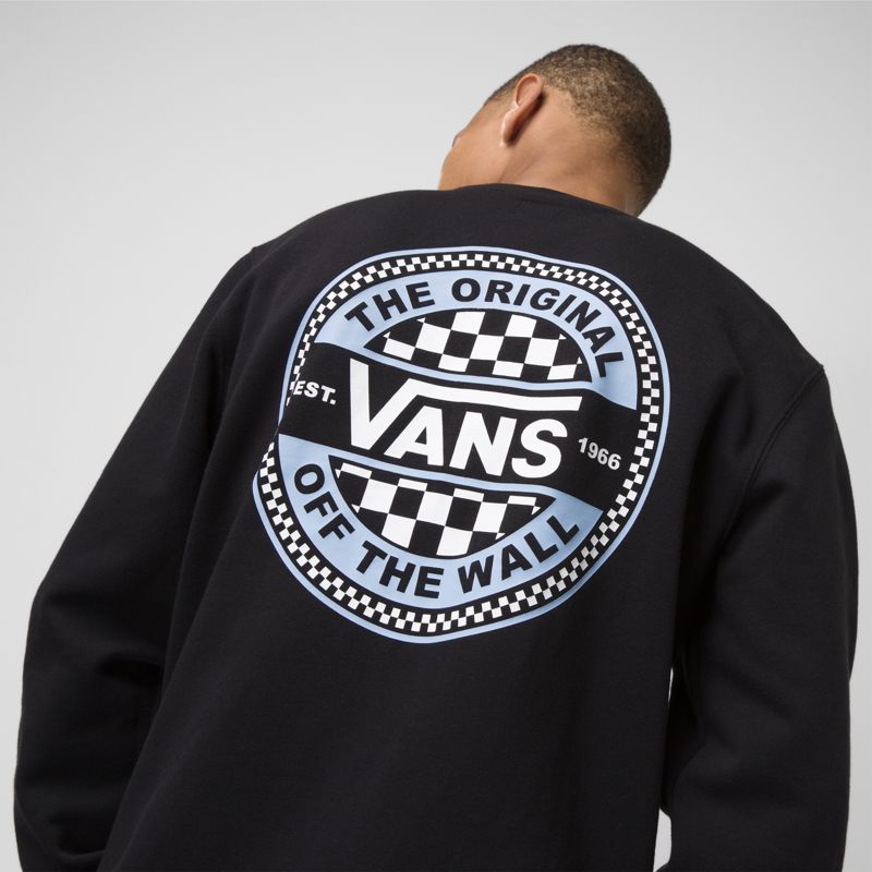 Pullover Vans Circle Checker Hombre Negros | Mexico-REC329164