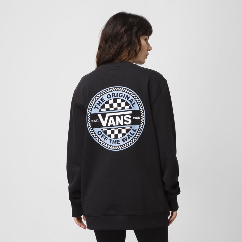 Pullover Vans Circle Checker Hombre Negros | Mexico-REC329164