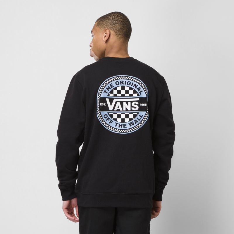 Pullover Vans Circle Checker Hombre Negros | Mexico-REC329164