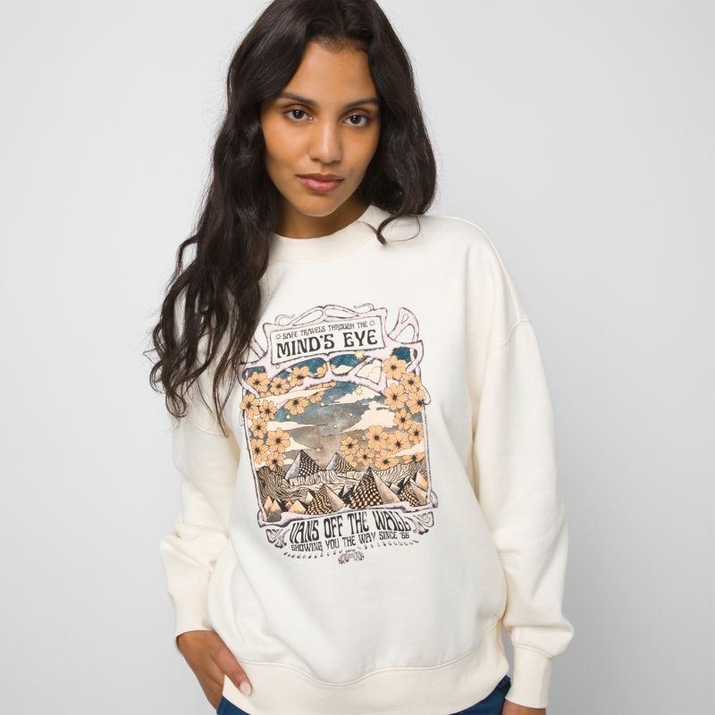 Pullover Vans Minds Eye Slouchy Mujer Blancos | Mexico-SZB871653